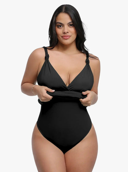 Popilush Shapewear Sculpting Side Slit Mini Dress