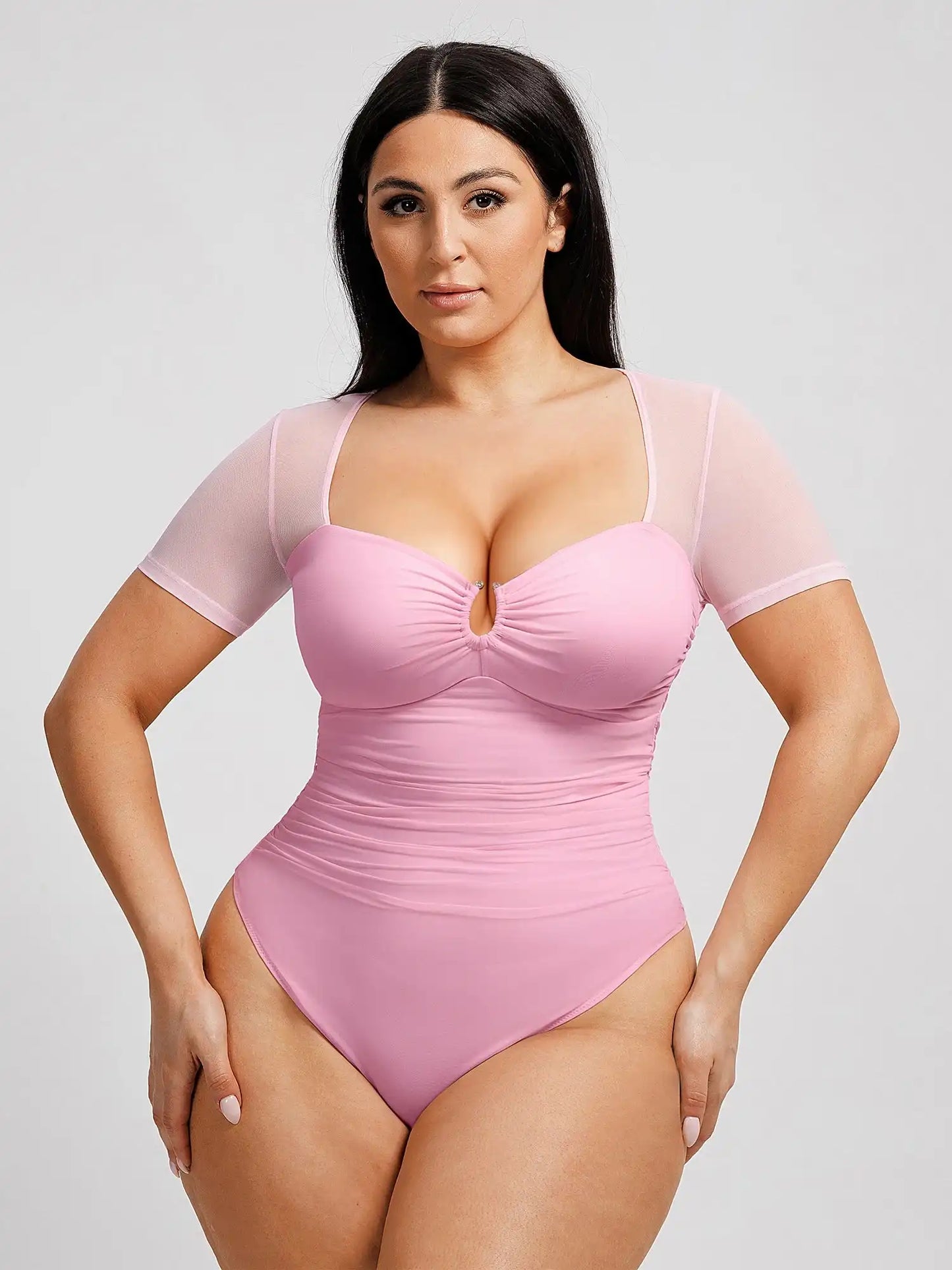Ultra-Fine Mesh Classic Thong Bodysuit