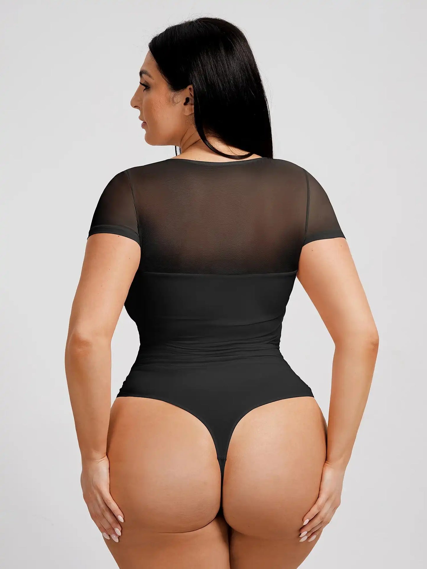 Ultra-Fine Mesh Classic Thong Bodysuit