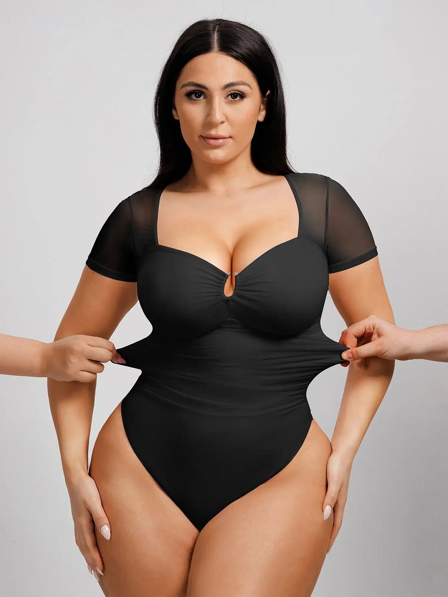 Ultra-Fine Mesh Classic Thong Bodysuit