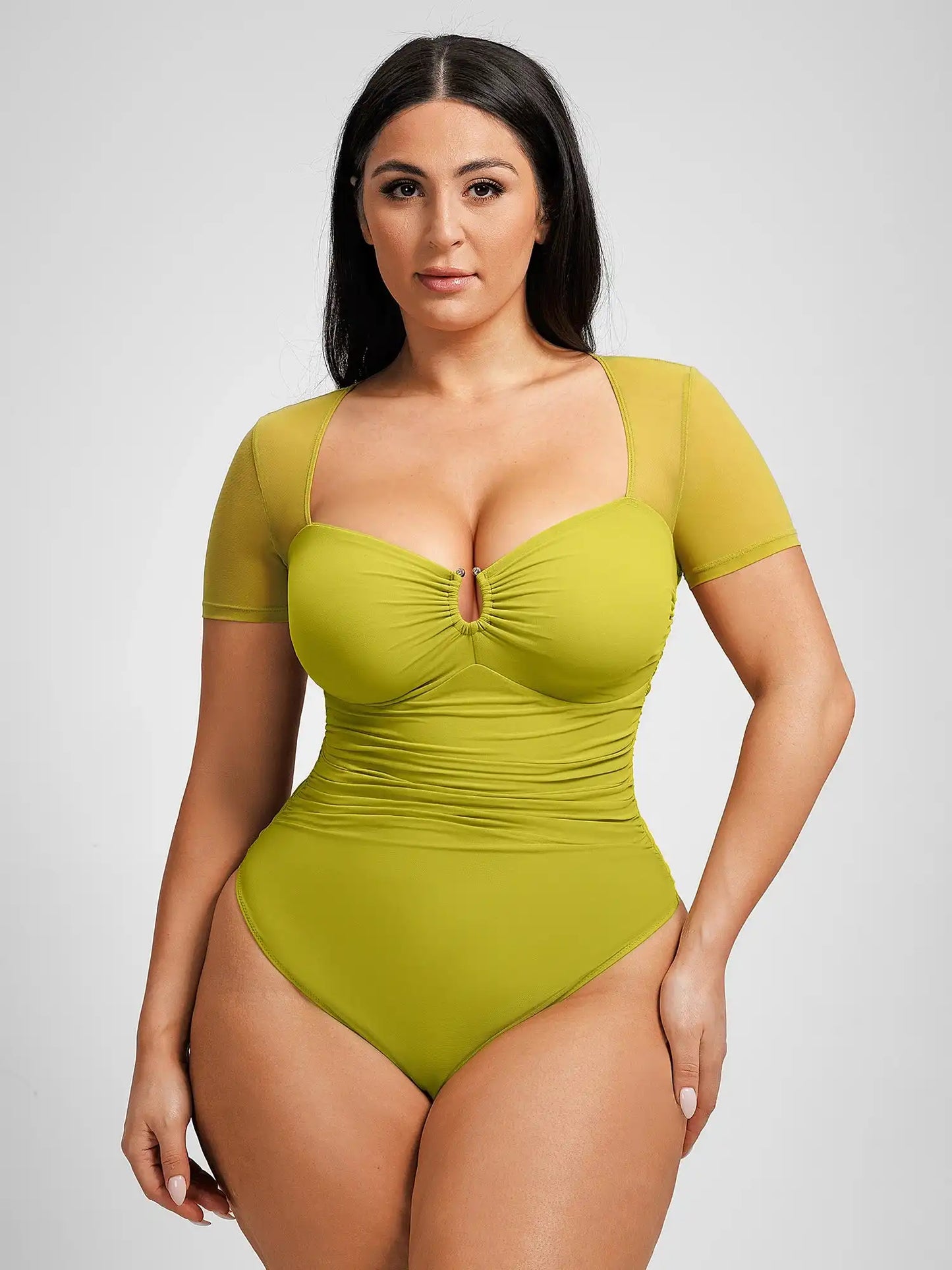 Ultra-Fine Mesh Classic Thong Bodysuit