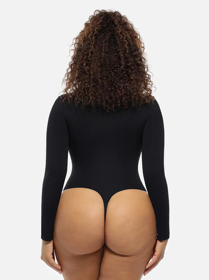 Ultra-Stretch Tummy Control Long-Sleeve Bodysuit