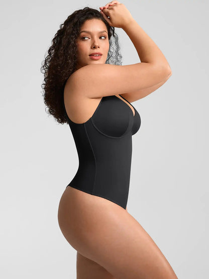 V-Neck Tummy Control Sculpt Bodysuit