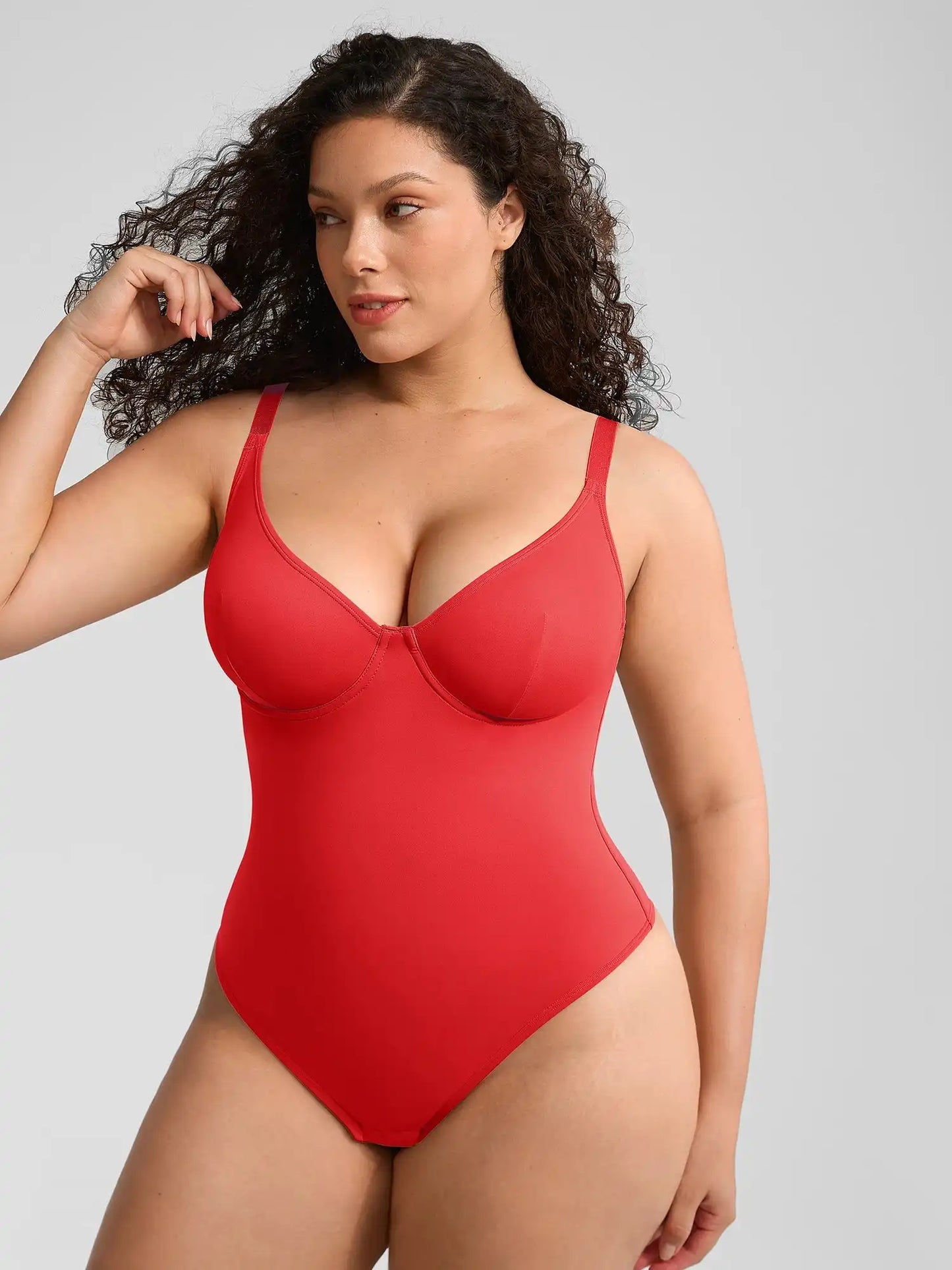 V-Neck Tummy Control Sculpt Bodysuit