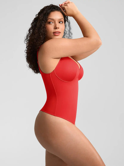 V-Neck Tummy Control Sculpt Bodysuit