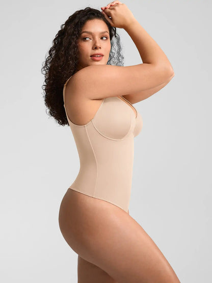 V-Neck Tummy Control Sculpt Bodysuit