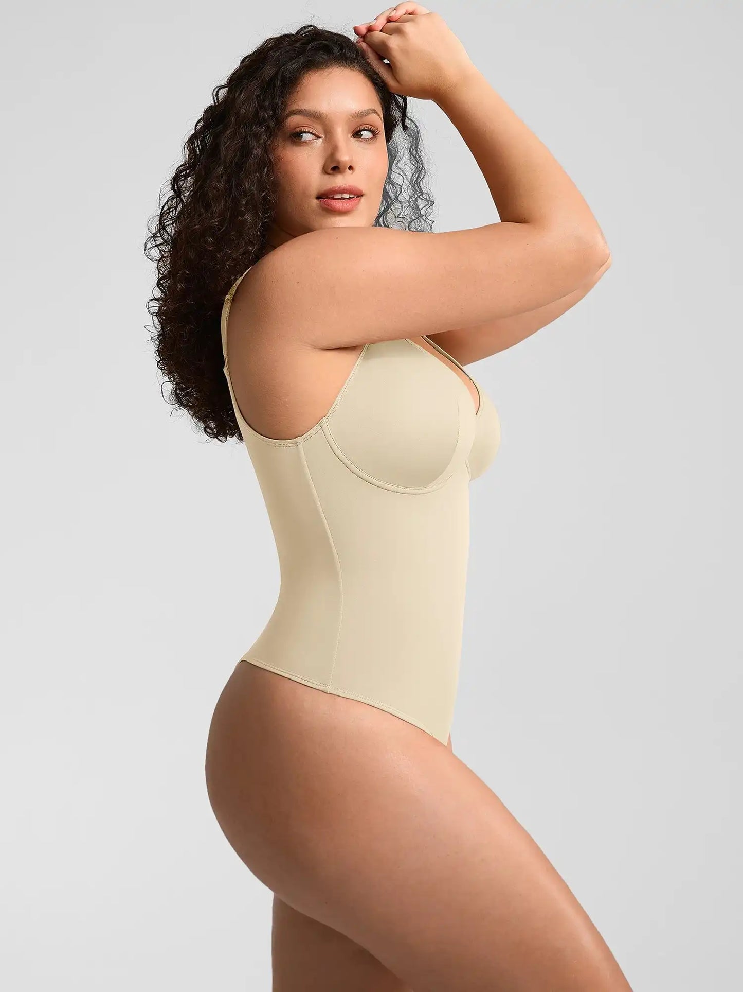 V-Neck Tummy Control Sculpt Bodysuit