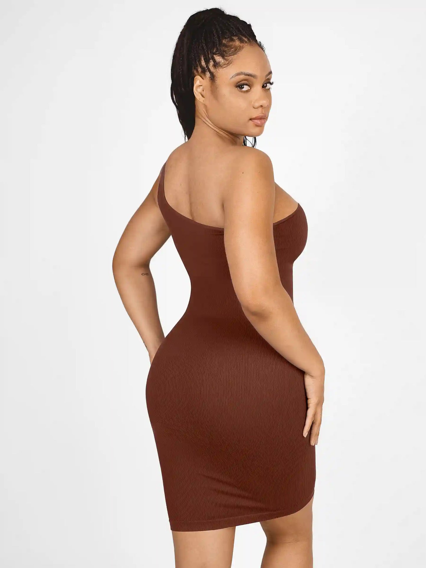 One-Shoulder Tummy Control Shaper Dress