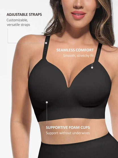 Wireless Push-Up  Adjustable Full Coverage Bra