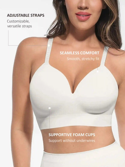 Wireless Push-Up  Adjustable Full Coverage Bra
