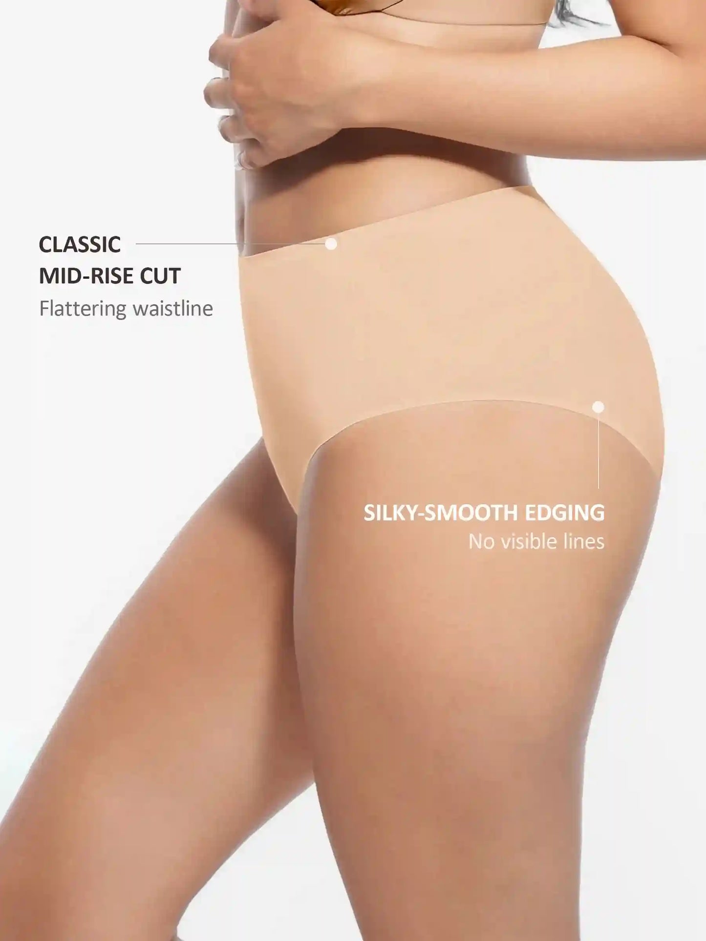 Cloud-Like Mid-Waist Brief Panties