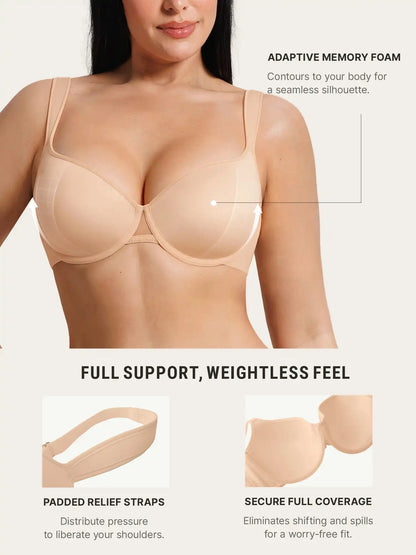 Support Underwire Memory Foam Bra
