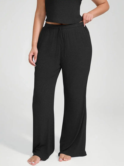Ribbed Wide-Leg Soft Lounge Pants