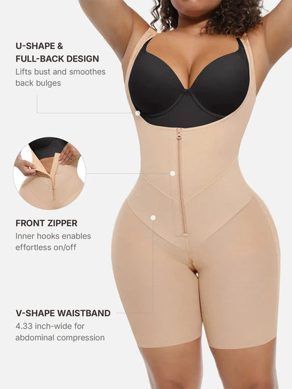 V-Shaped Shaping Lift Bodysuit & Unlined Soft Bra Bundle