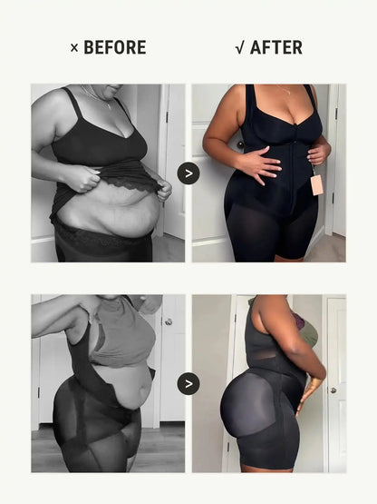 V-Shaped Shaping Lift Bodysuit & Unlined Soft Bra Bundle