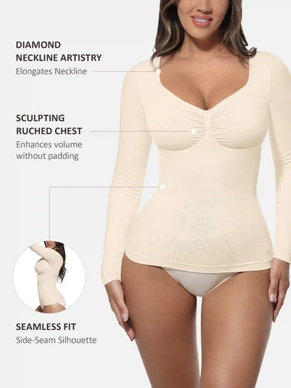 Seamless Long-Sleeve Everyday Shaper Top
