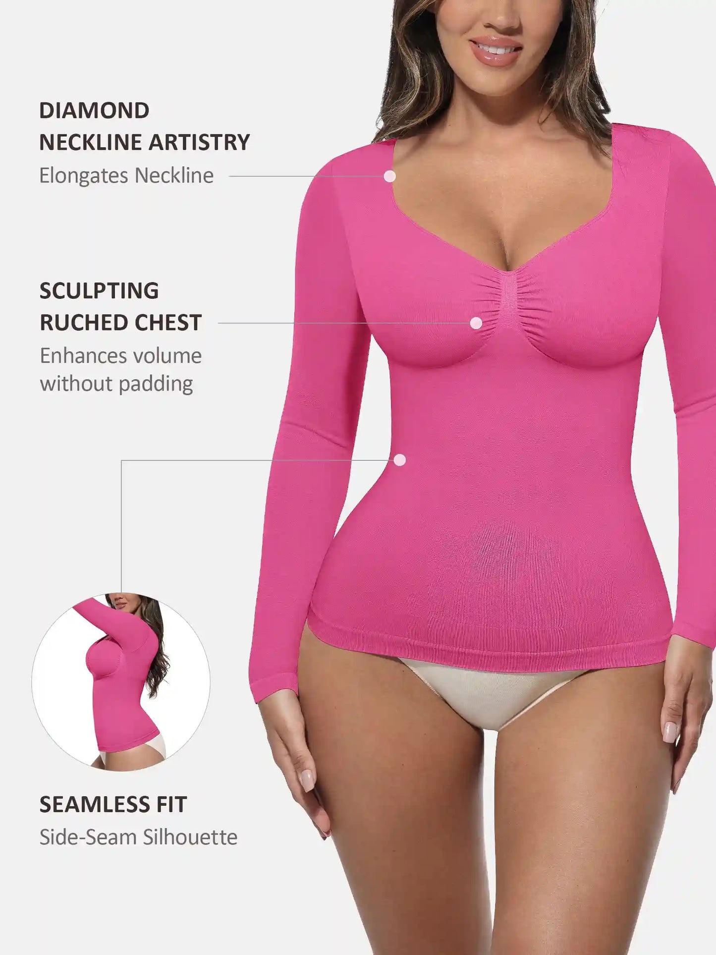 Seamless Long-Sleeve Everyday Shaper Top