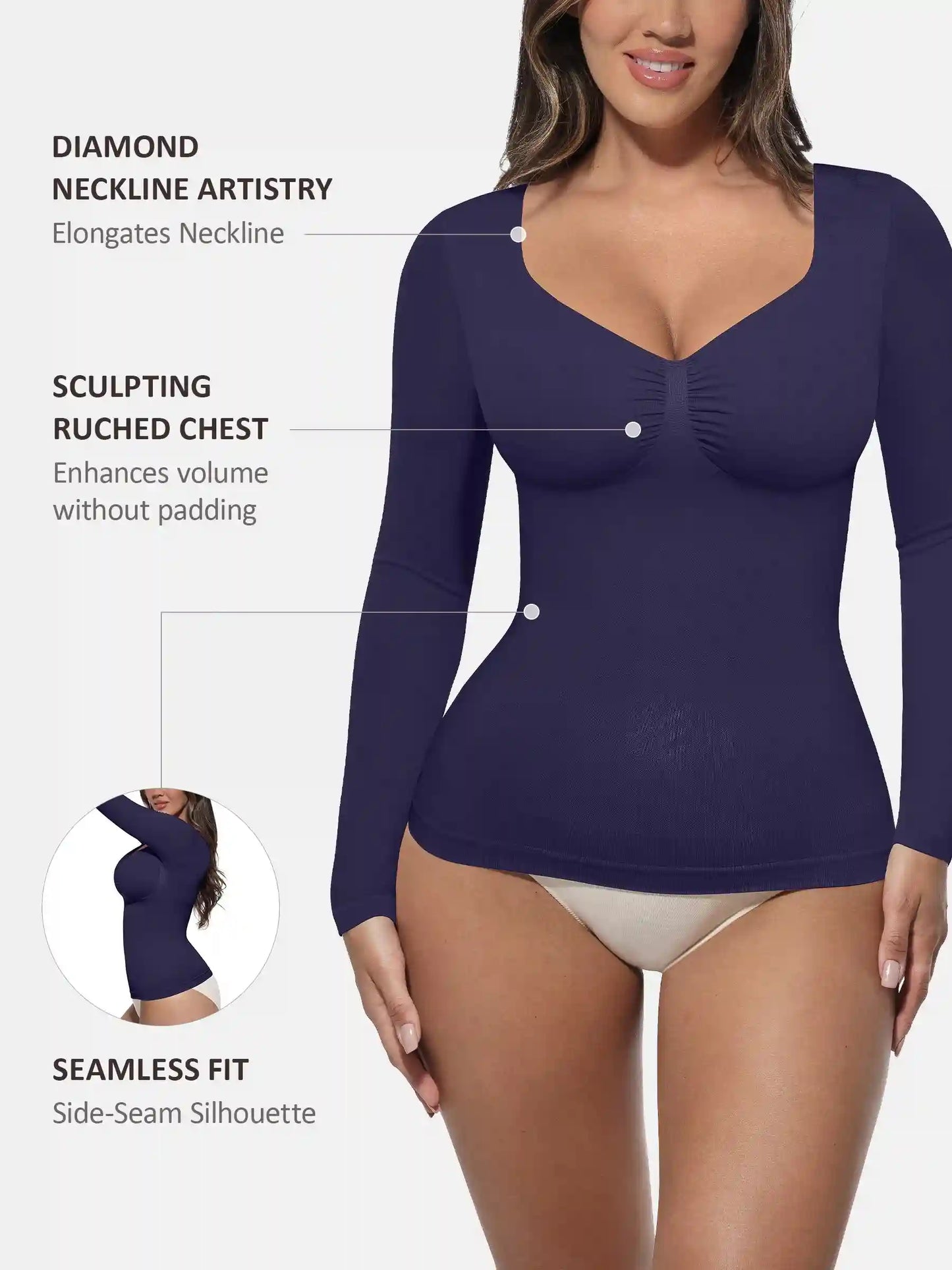Seamless Long-Sleeve Everyday Shaper Top