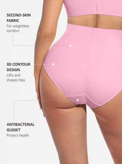 Built-in Elastic Mid-Waist Shaping Panties