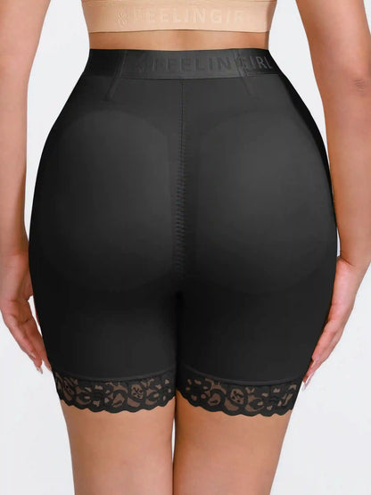 Front-Zip Mid-Waist Shaper Shorts