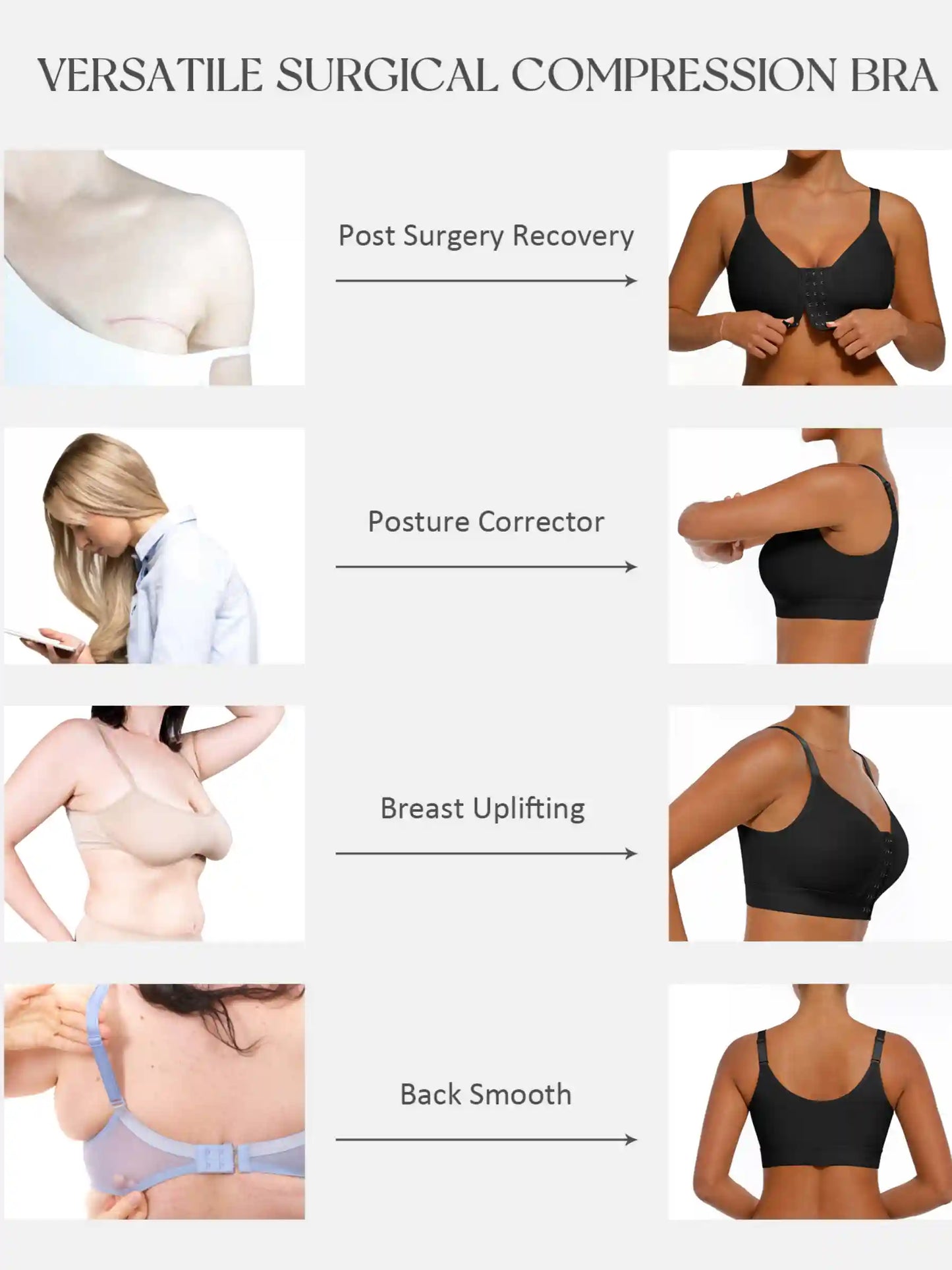 Front-Closure Support Soft Bra