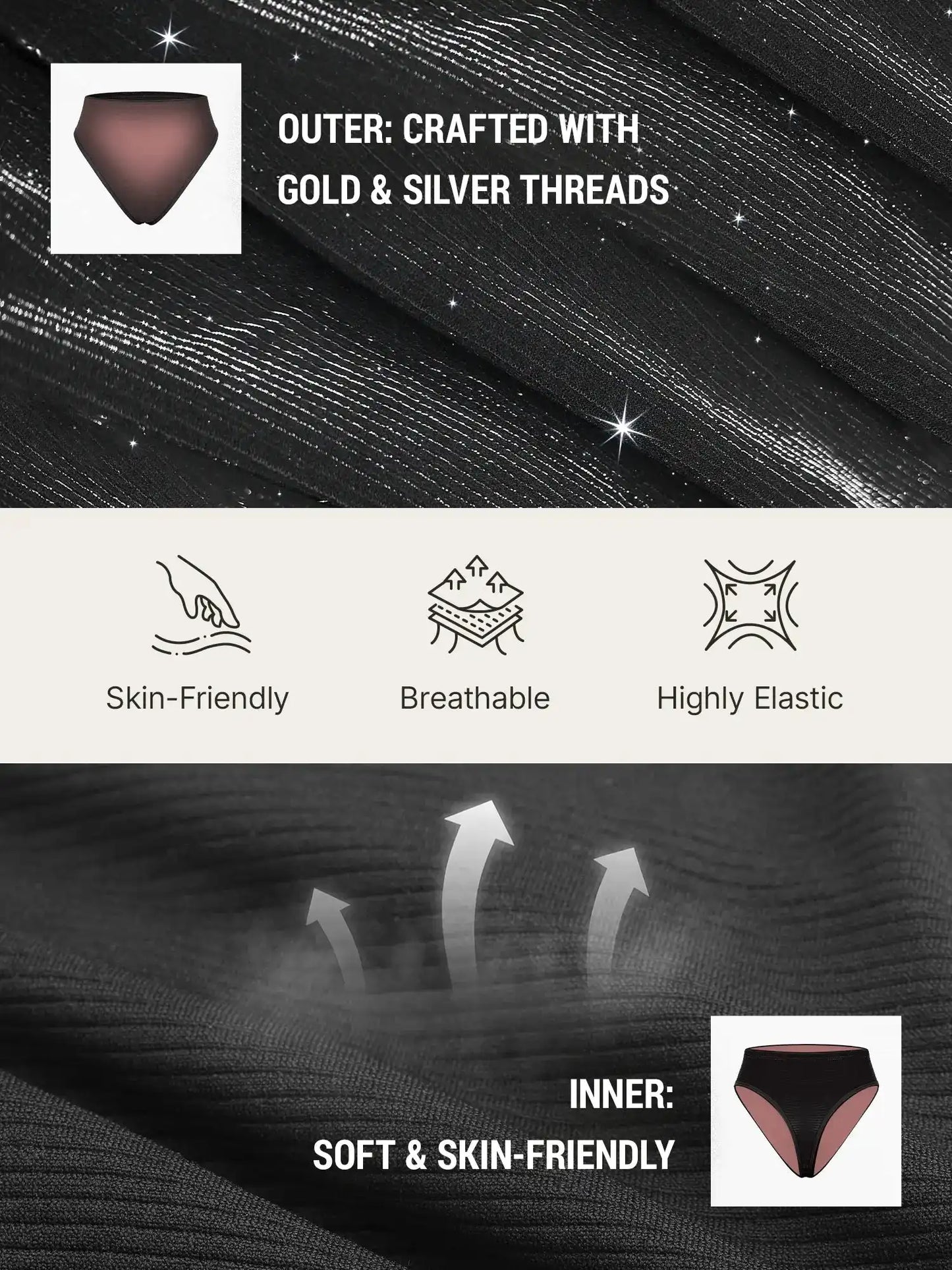 Seamless Shimmer Low-Rise Thong