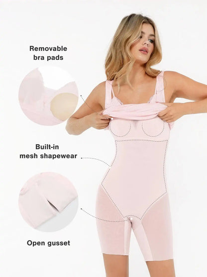 Popilush Shapewear Modal Sculpting Inner Lace Cami Mini Dress