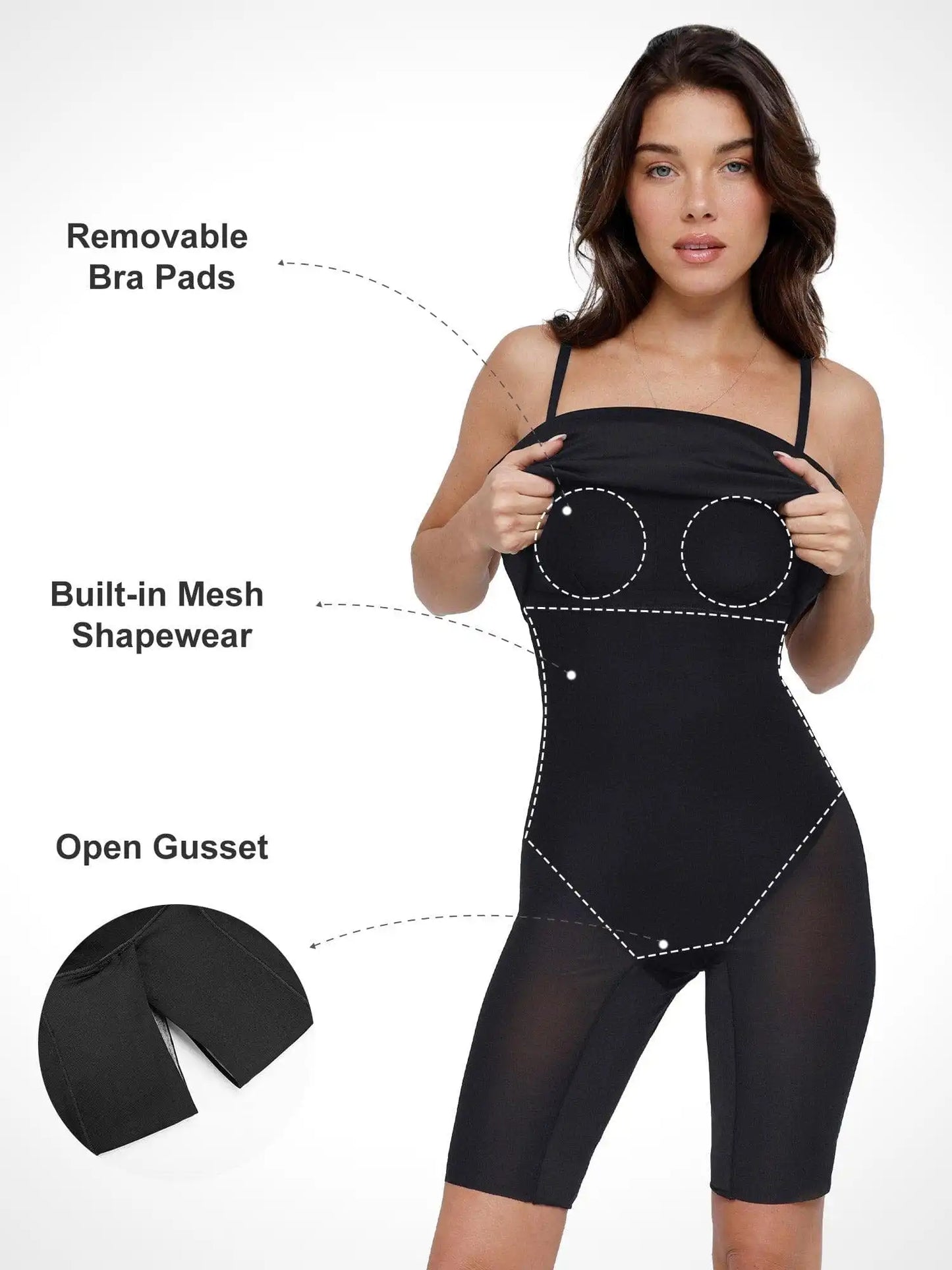 Popilush Bluetag Cooling Shapewear Slimming Midi Tube Dress