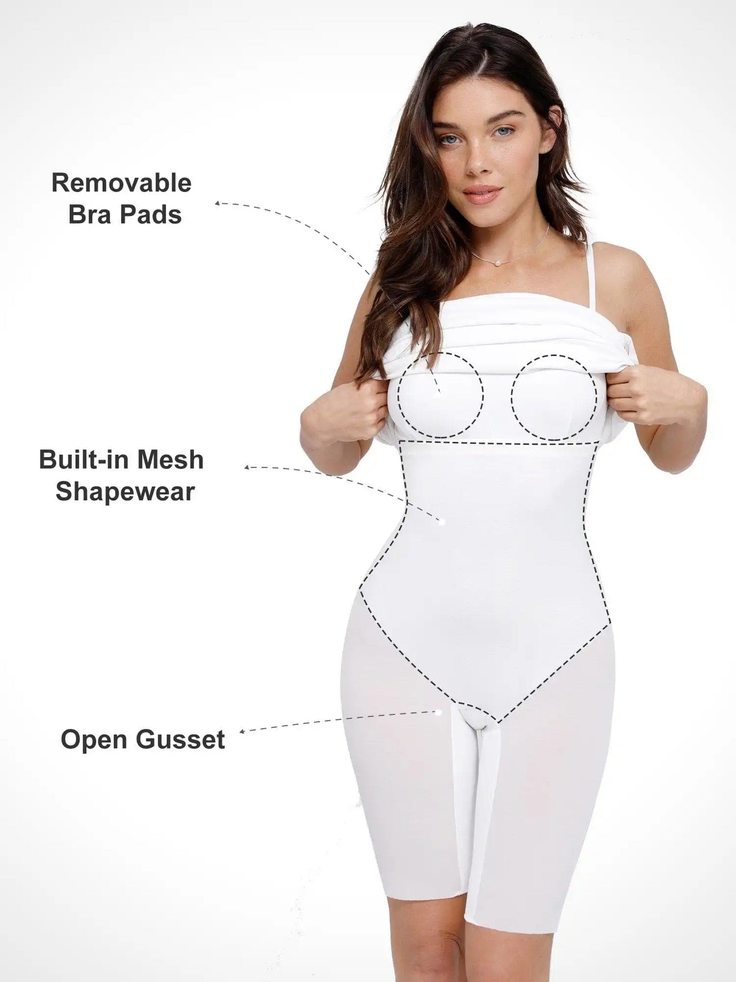 Popilush Bluetag Cooling Shapewear Slimming Midi Tube Dress