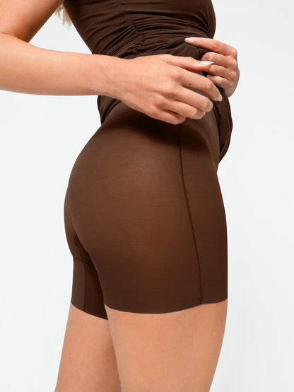 Popilush Shapewear Square Neck Sleeveless Ruched Bodycon Mini Dress
