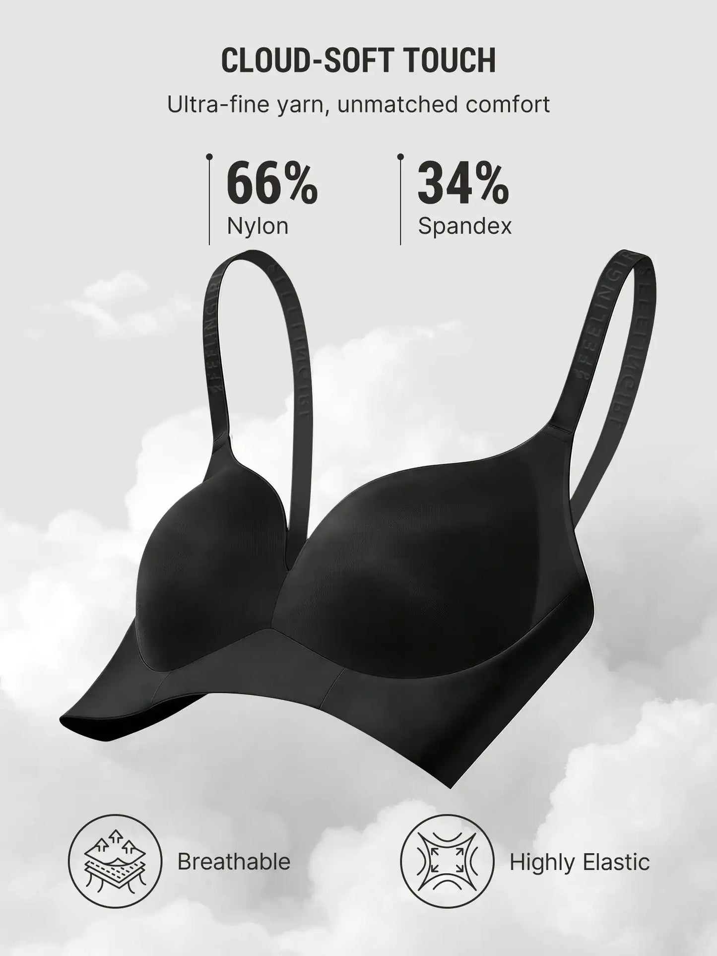 Push Up Soft Wireless Everyday Bra